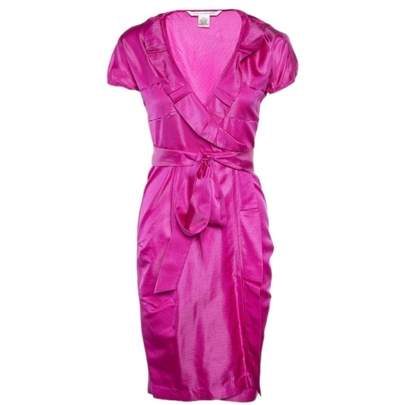 Diane Von Furstenberg Dresses & Skirts - Diane Von Furstenberg Silk Victoire Wrap Dress in Fuchsia Women’s Size 2